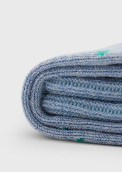 Micro Poka-Dot Crew Sock Grey - Paul Stuart