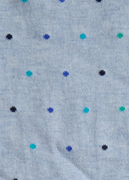 Micro Poka-Dot Crew Sock Grey - Paul Stuart