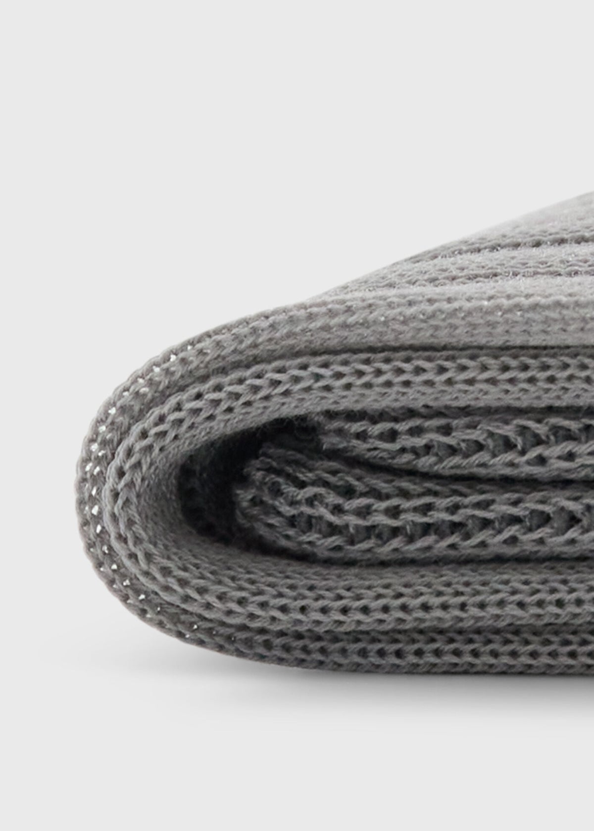Two-Tone Ribbed Crew Sock Light Grey - Paul Stuart