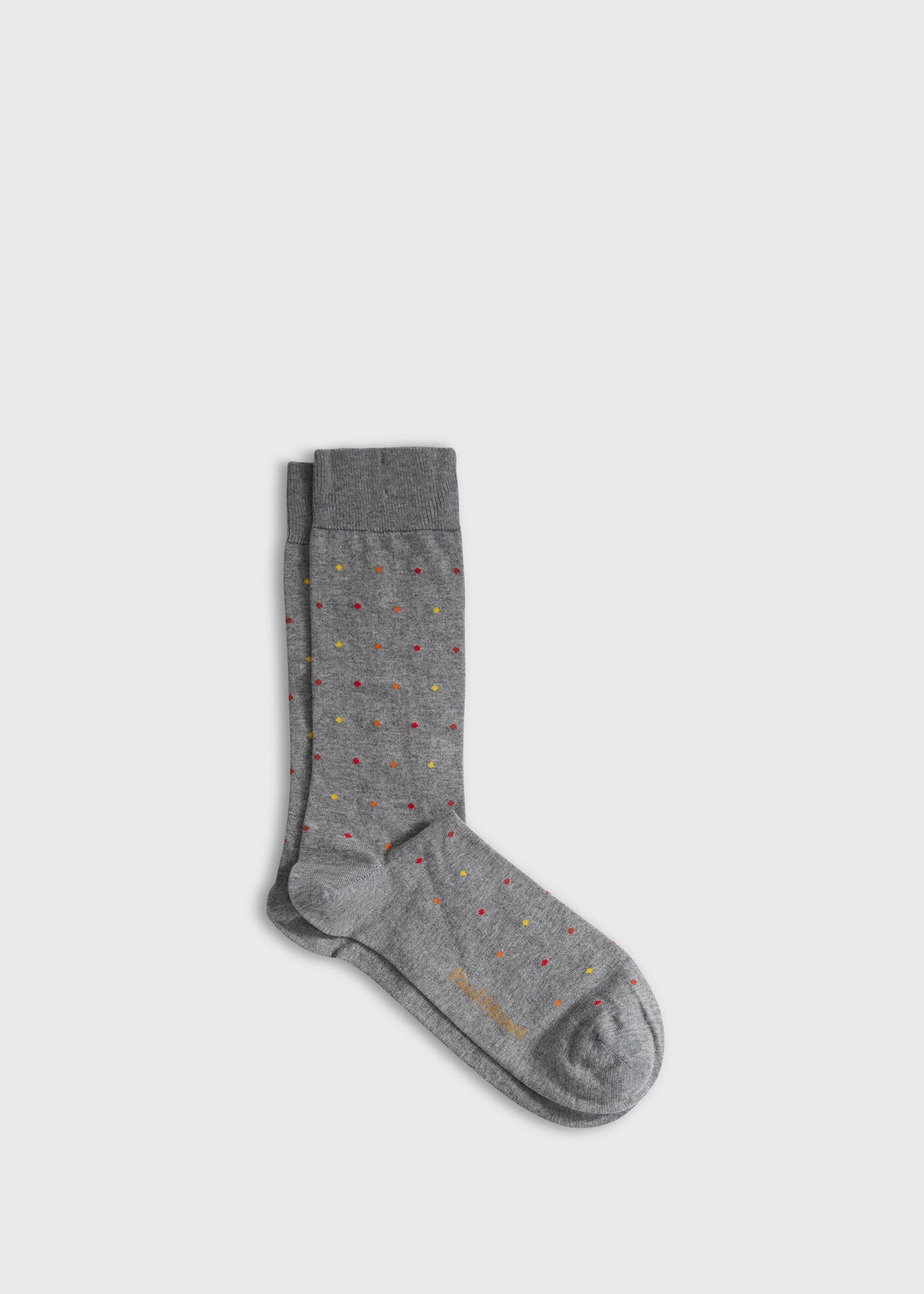 Micro Poka-Dot Crew Sock Grey - Paul Stuart