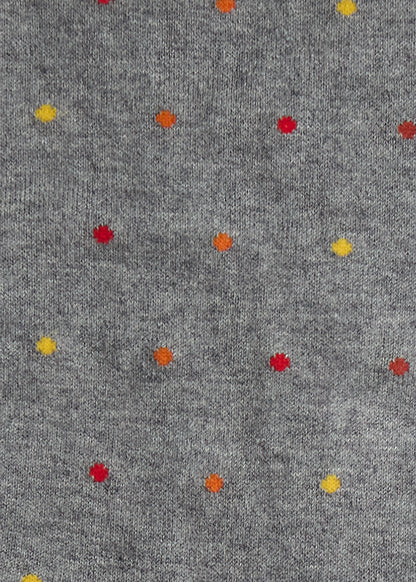Micro Poka-Dot Crew Sock Grey - Paul Stuart