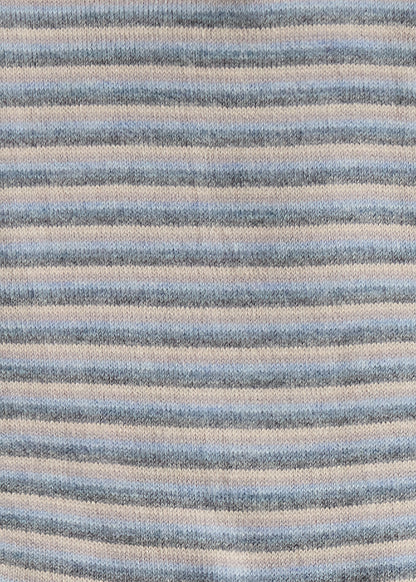 Two-Tone Classic Stripe Sock Blue - Paul Stuart