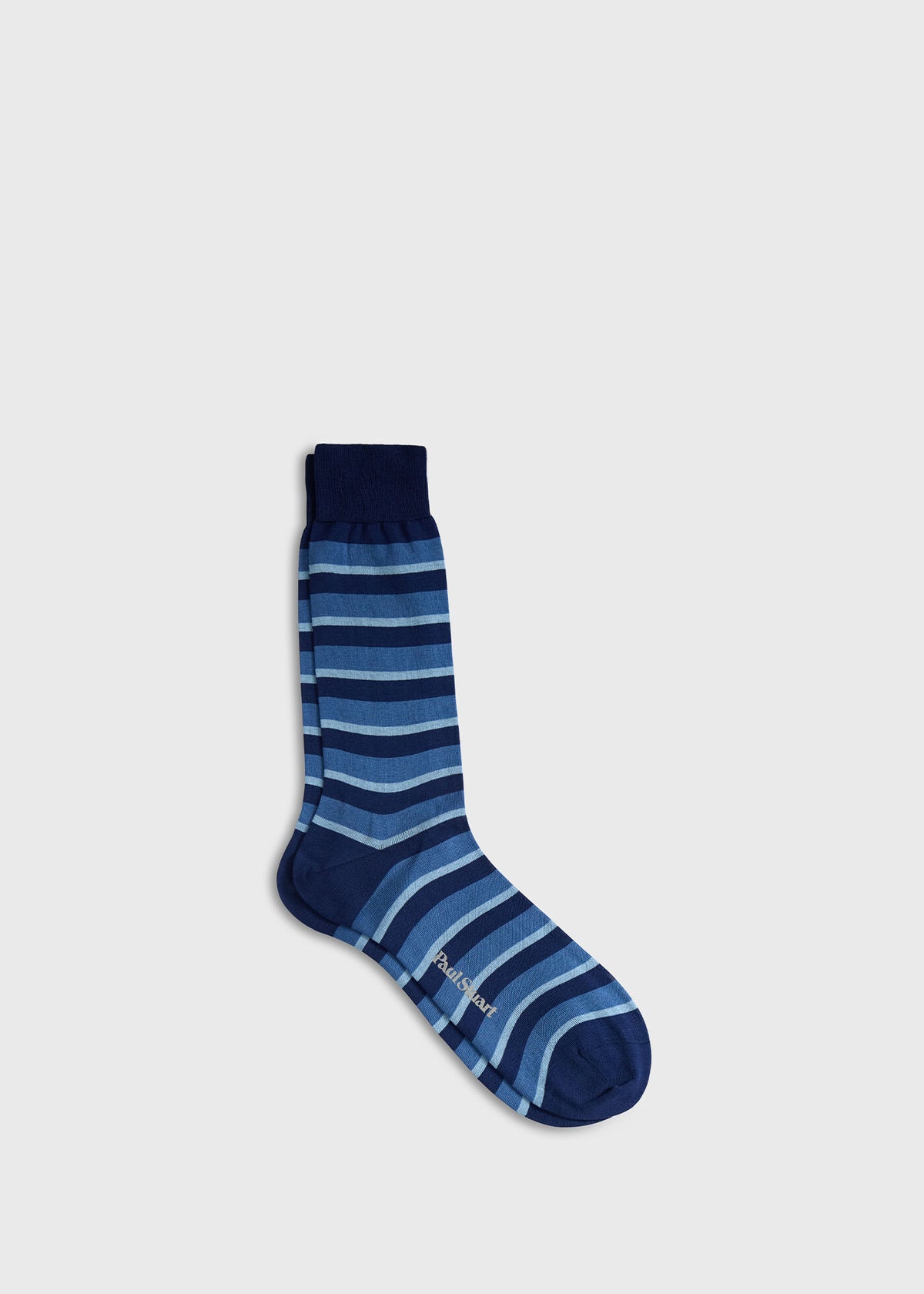 Horizontal Stripe Sock Blue - Paul Stuart