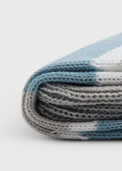 Horizontal Stripe Sock Blue - Paul Stuart