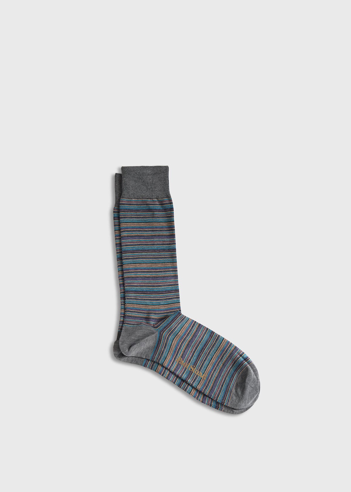 Multicolor Stripe Sock Blue - Paul Stuart