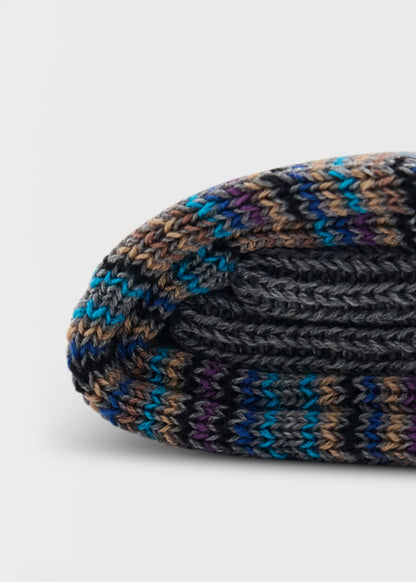 Multicolor Stripe Sock Blue - Paul Stuart