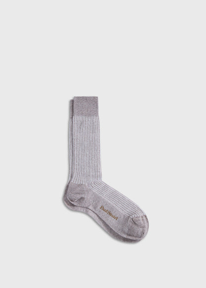 Melange Crew Sock Light Brown - Paul Stuart