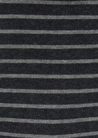 Two-Tone Stripe Sock Black - Paul Stuart