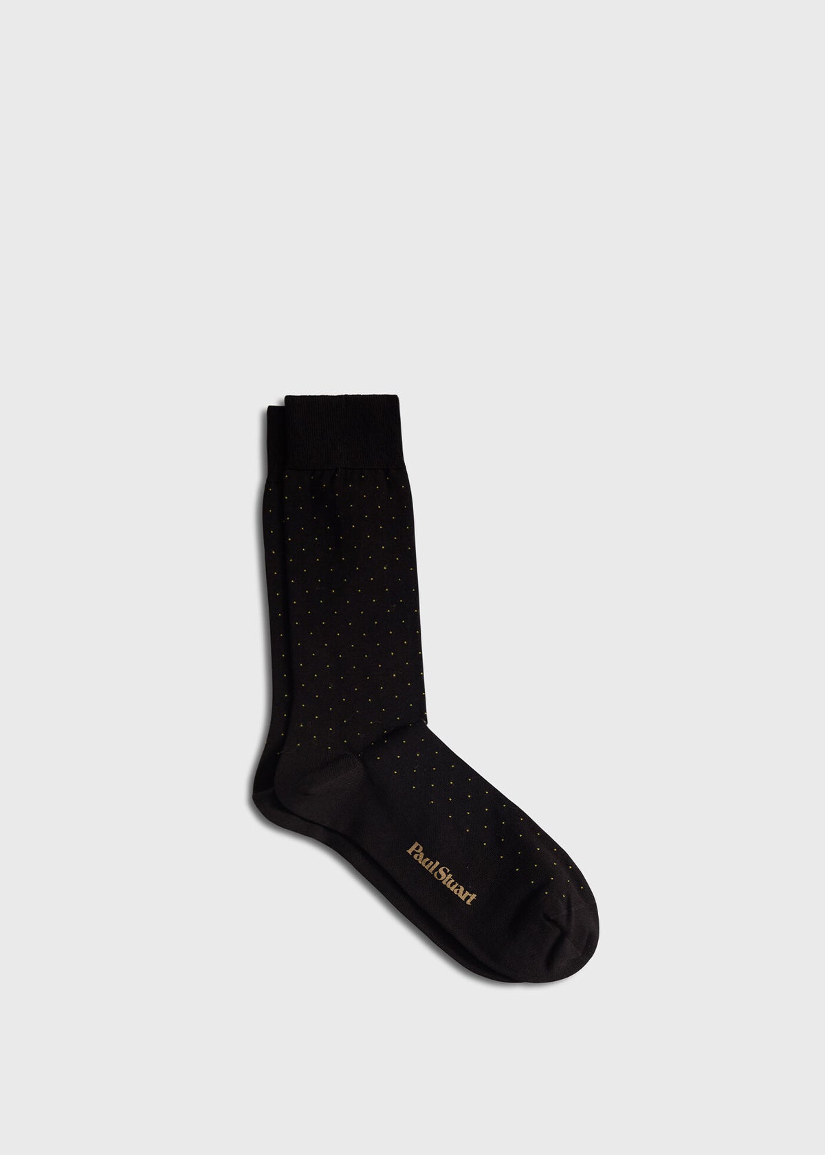 Micro-Dot Crew Sock Black - Paul Stuart