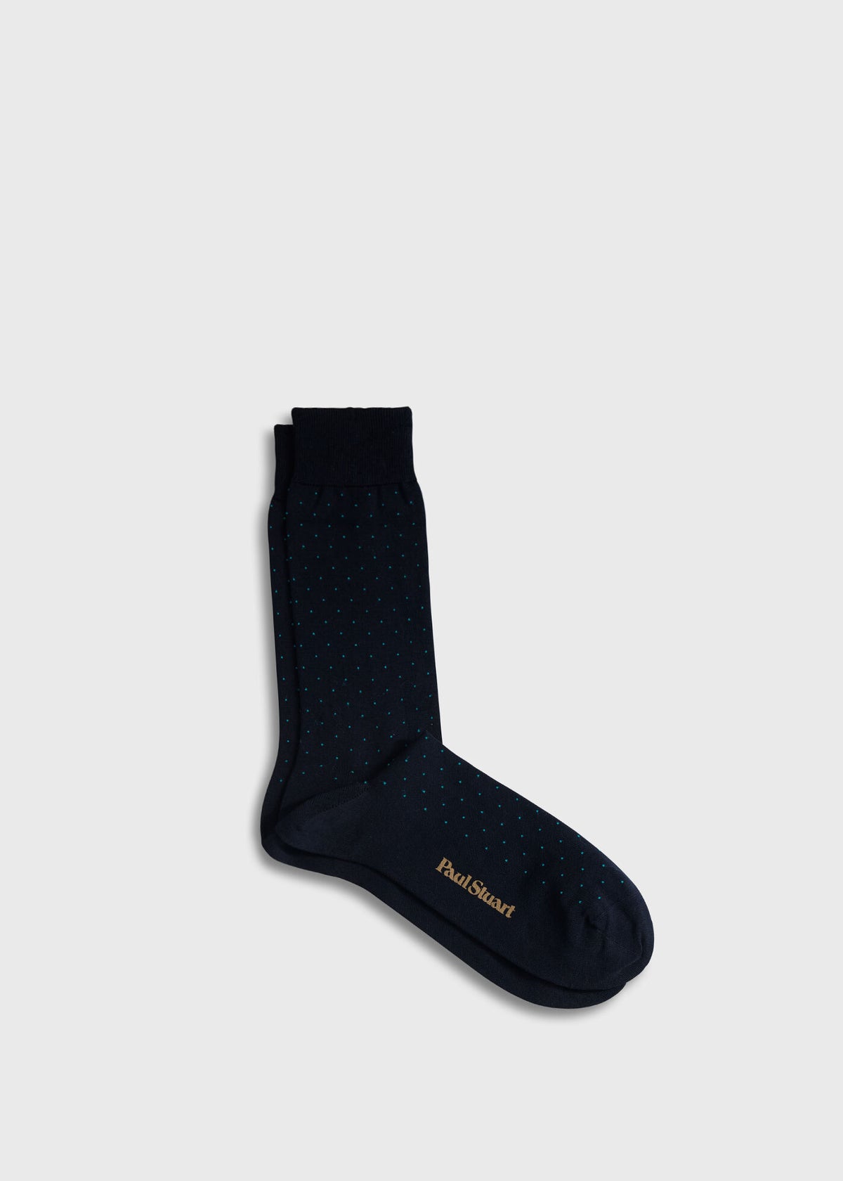 Micro-Dot Crew Sock Black - Paul Stuart