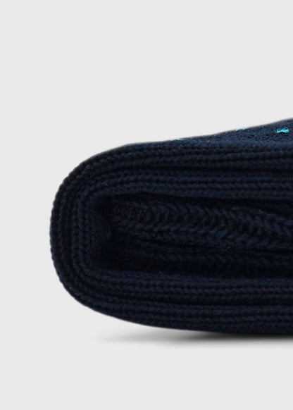 Micro-Dot Crew Sock Black - Paul Stuart