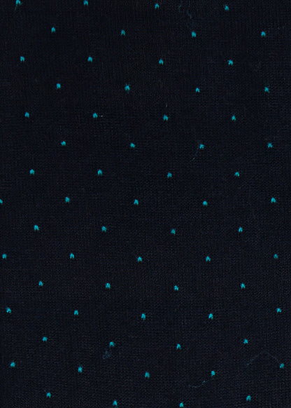 Micro-Dot Crew Sock Black - Paul Stuart