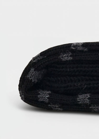 Two-Tone Stripe Sock Black - Paul Stuart
