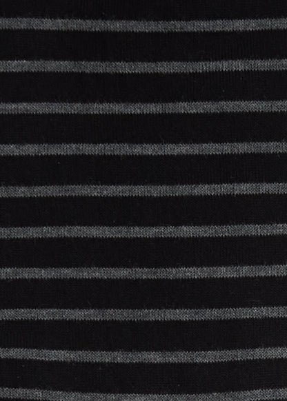 Two-Tone Stripe Sock Black - Paul Stuart