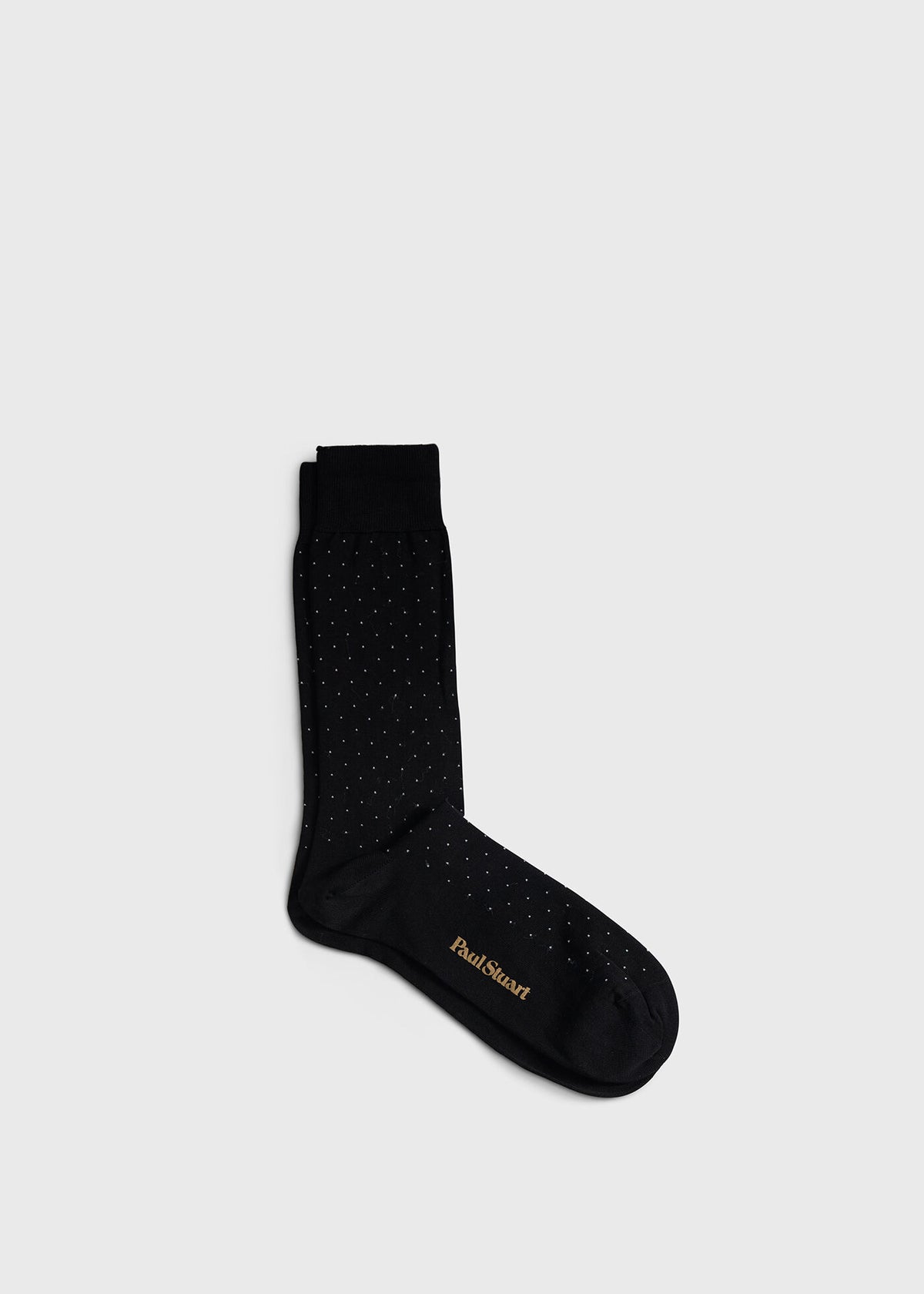 Micro-Dot Crew Sock Black - Paul Stuart