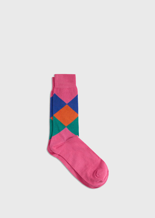 Argyle Crew Sock Green - Paul Stuart