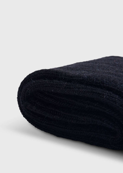 Cashmere Blend Ribbed Sock Brown Heather, unselectable - Paul Stuart