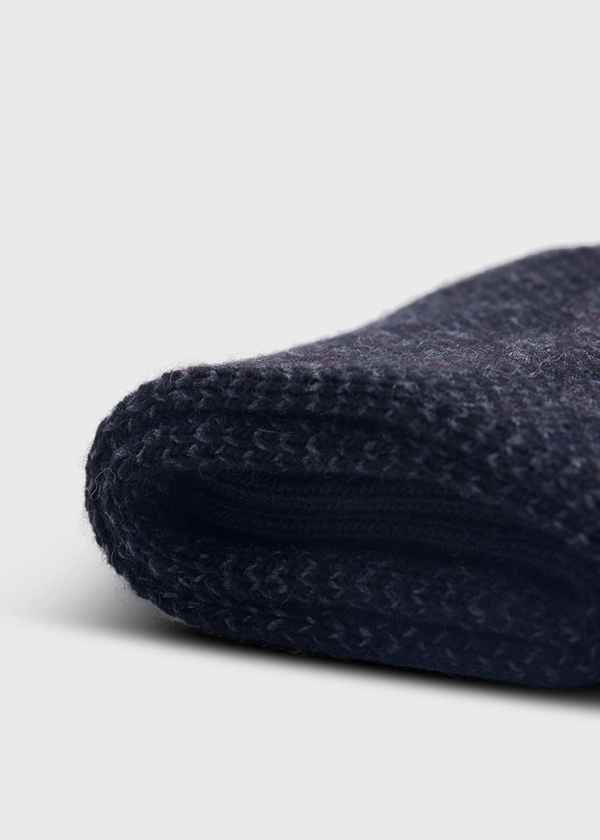Cashmere Blend Oxford Sock Black - Paul Stuart