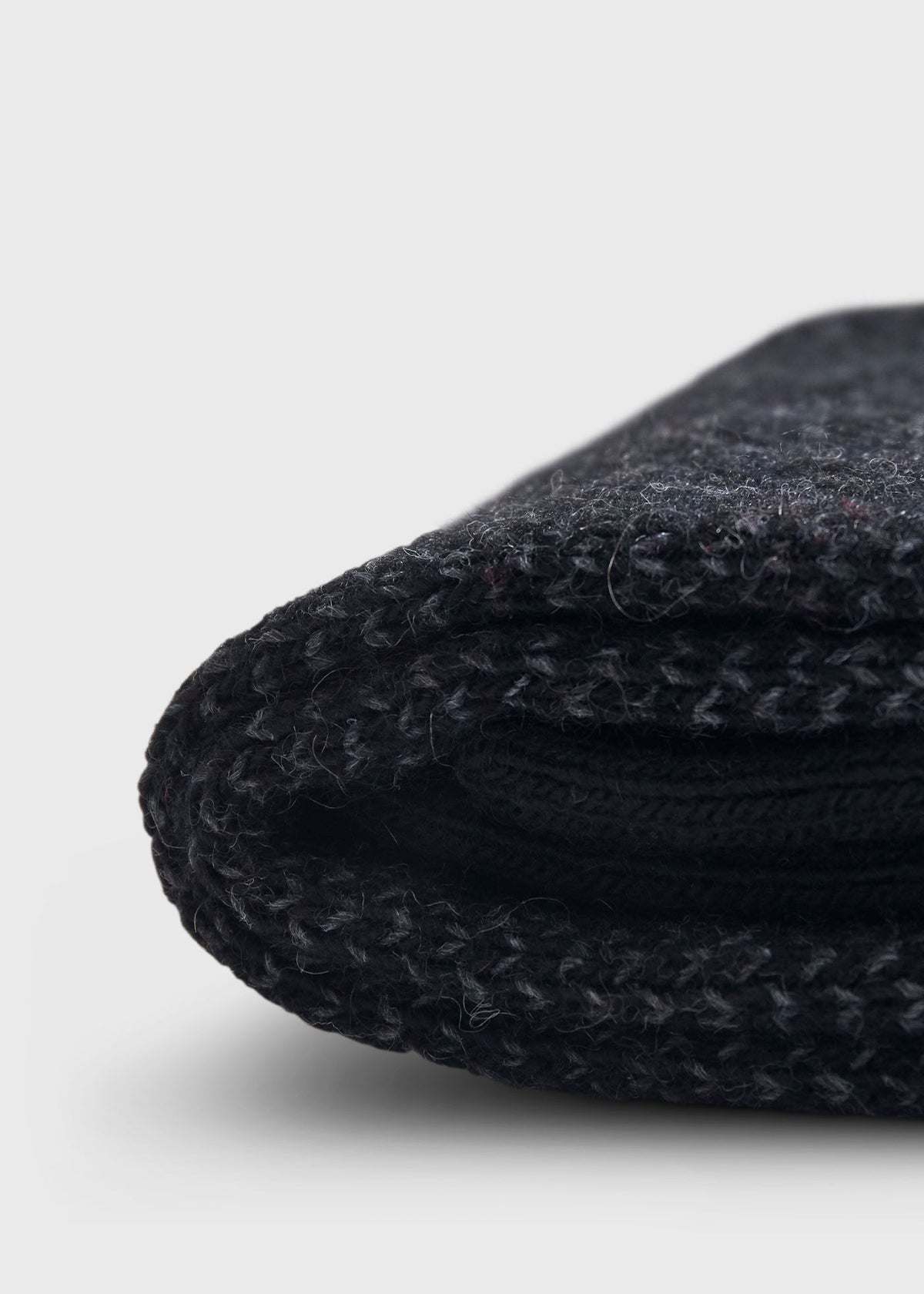 Cashmere Blend Oxford Sock Black - Paul Stuart
