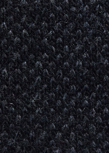 Cashmere Blend Oxford Sock Black - Paul Stuart