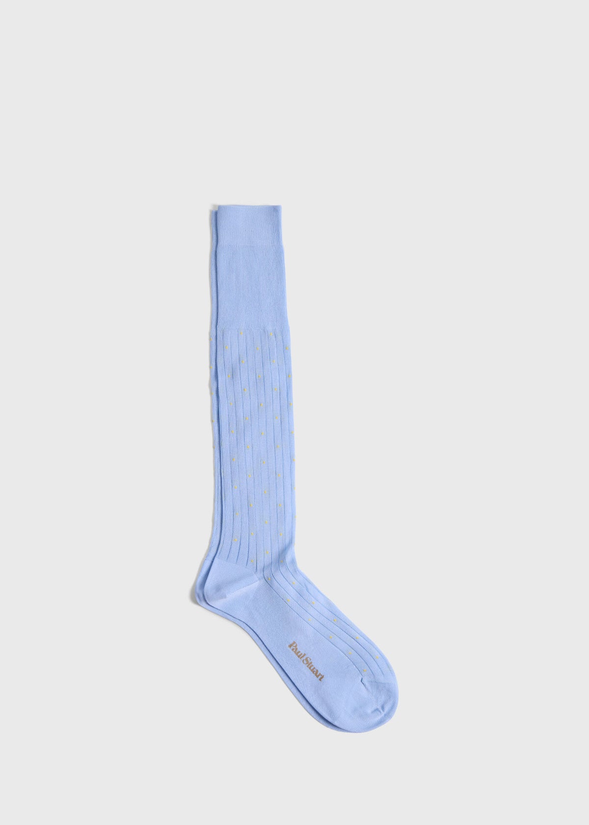 Ribbed Cotton Dot Dress Sock Black/White - Paul Stuart
