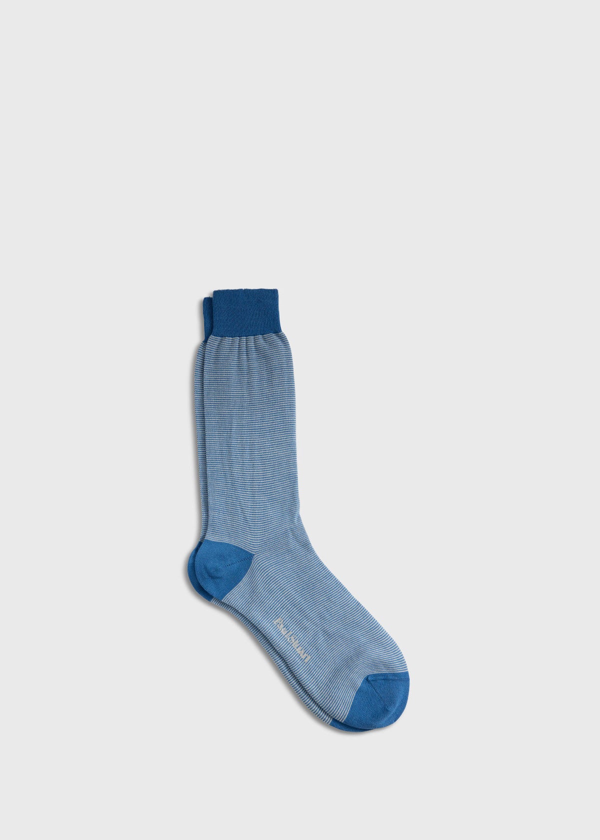 Wool Mini Two-Tone Stripe Sock Blue/Dark Blue - Paul Stuart