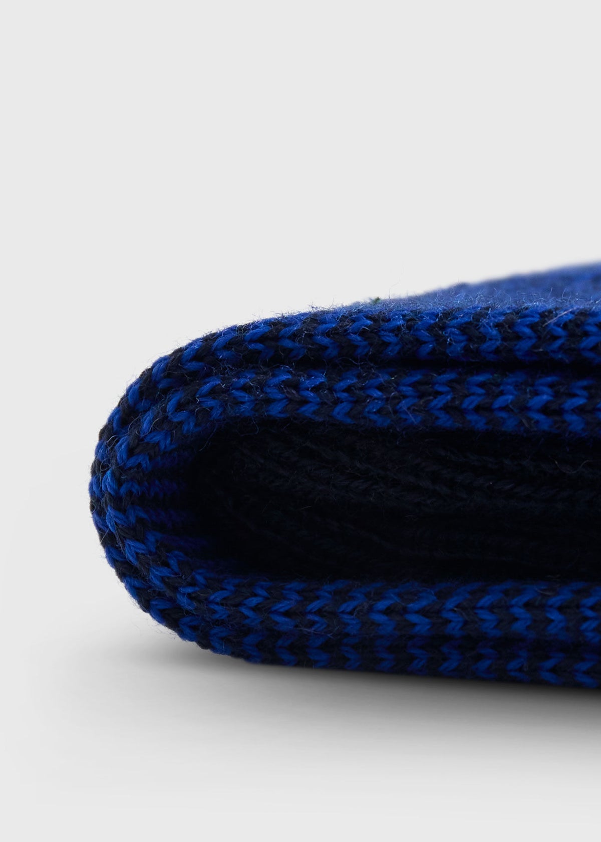 Wool Mini Two-Tone Stripe Sock Blue/Dark Blue - Paul Stuart