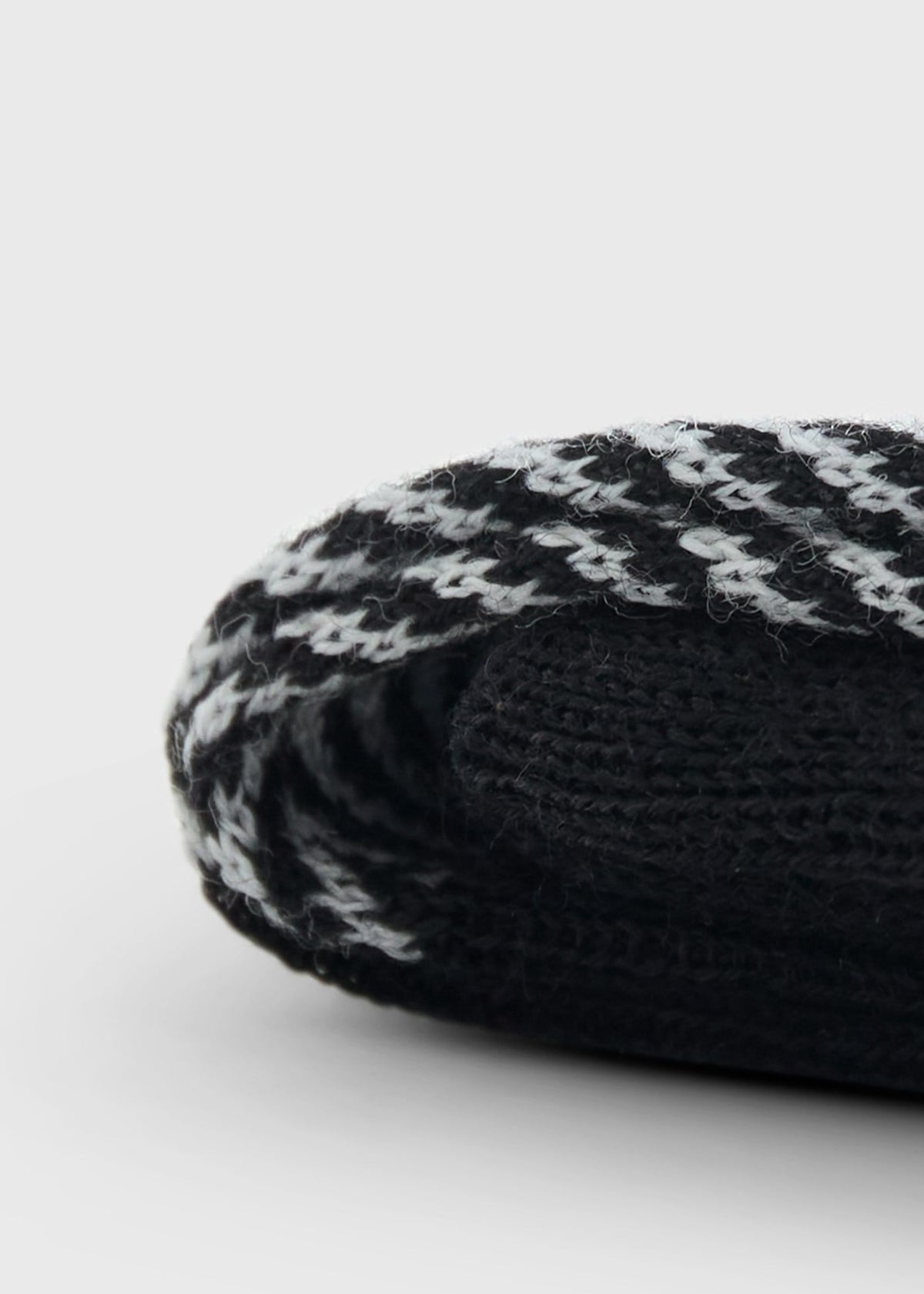 All Year Wool Herringbone Sock Black/Grey - Paul Stuart