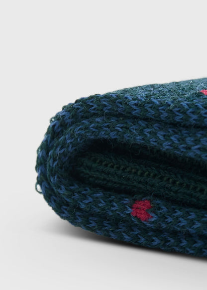 Oxford Dot Sock Green - Paul Stuart
