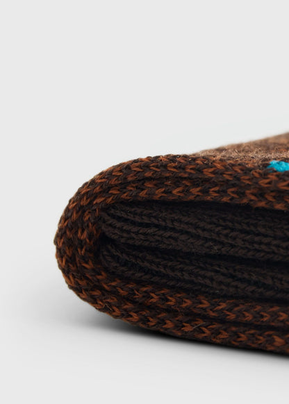 Oxford Dot Sock Brown - Paul Stuart