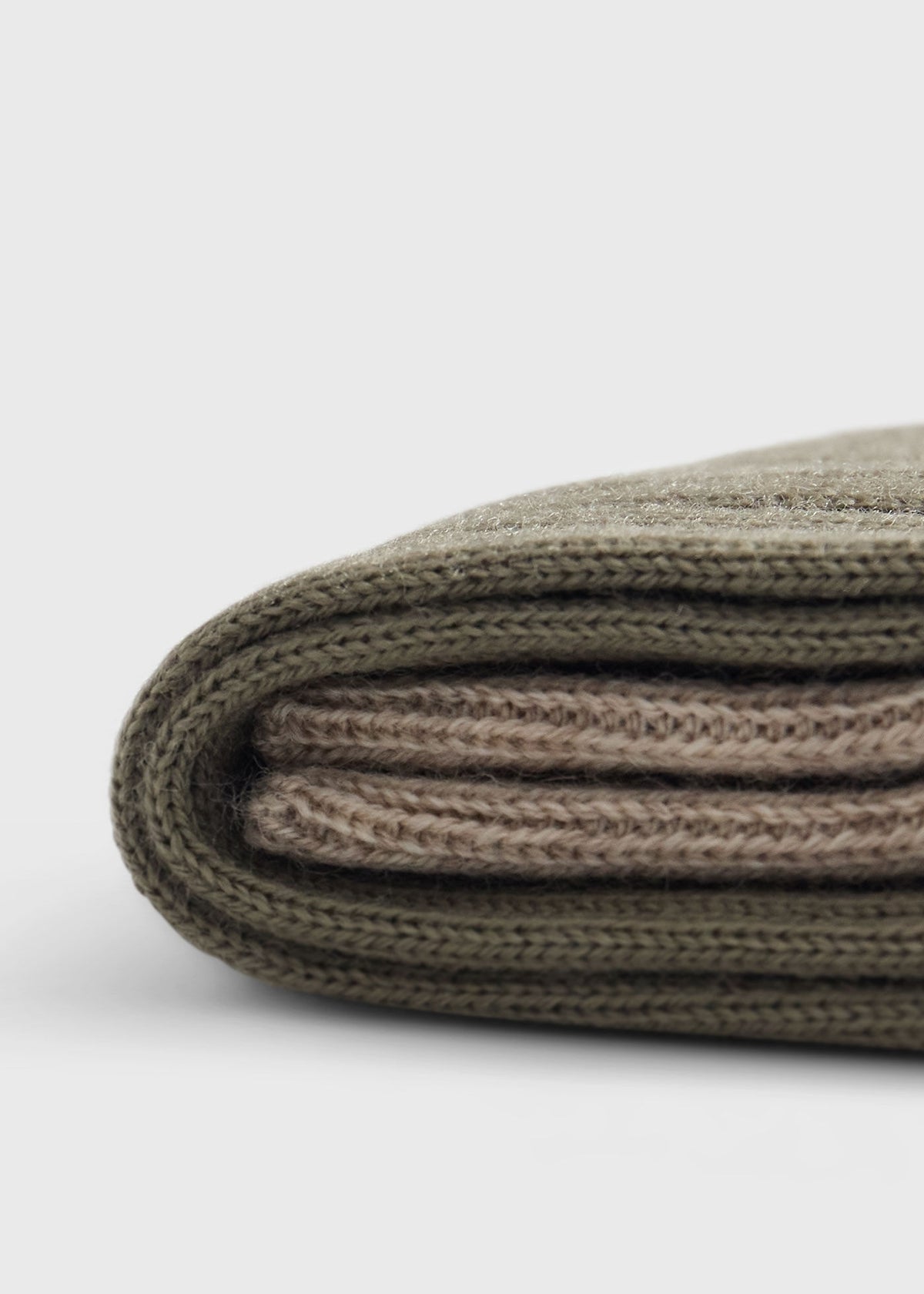 Wool Ribbed Sock with Contrast Trim Grey, unselectable - Paul Stuart