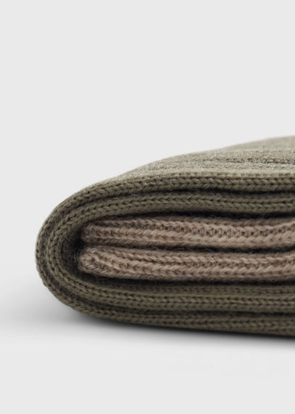 Wool Ribbed Sock with Contrast Trim Grey, unselectable - Paul Stuart