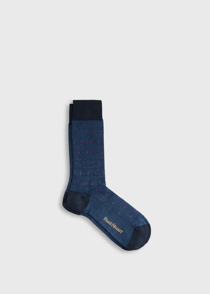 Oxford Dot Sock Brown - Paul Stuart