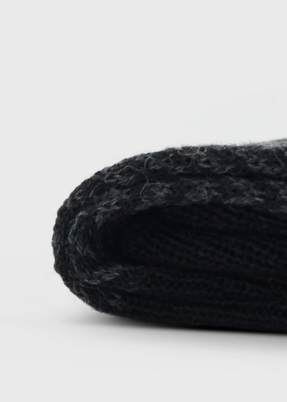 All Year Wool Herringbone Sock Black/Grey - Paul Stuart