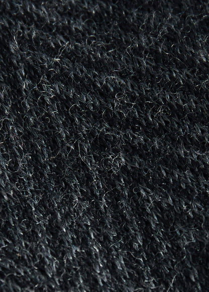 All Year Wool Herringbone Sock Black/Grey - Paul Stuart