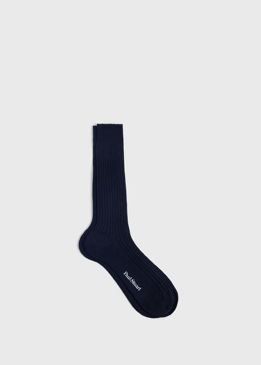 All Year Wool Dress Sock Black - Paul Stuart