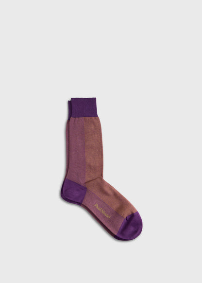 Two-Tone Oxford Sock Black - Paul Stuart