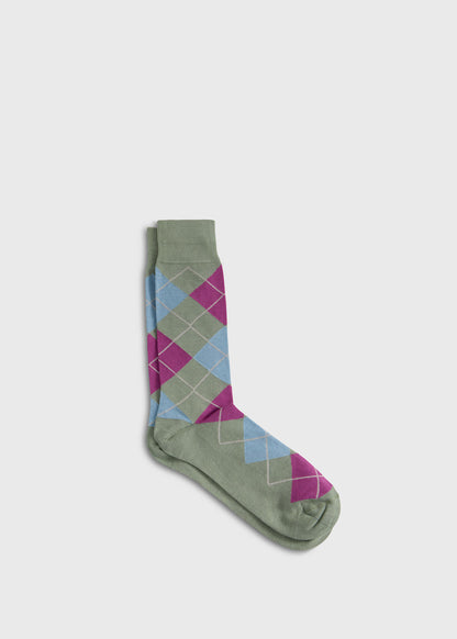 Cotton Argyle Sock Light Pink - Paul Stuart