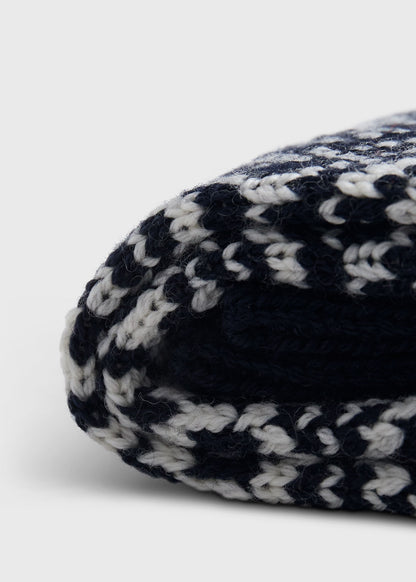 Wool Blend Snowflake Sock Green - Paul Stuart
