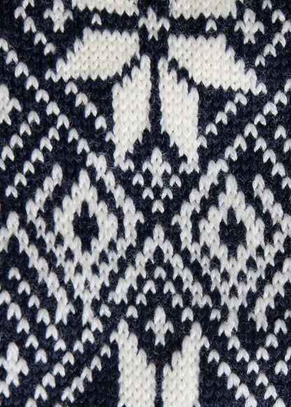 Wool Blend Snowflake Sock Green - Paul Stuart