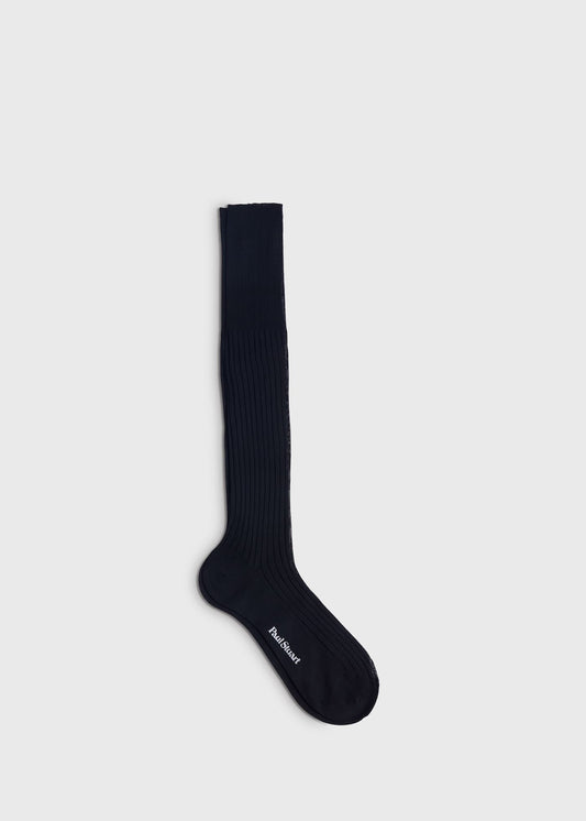 All Year Cotton Dress Sock Black - Paul Stuart