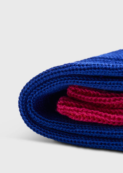 Mercerized Cotton Ribbed Sock Berry - Paul Stuart