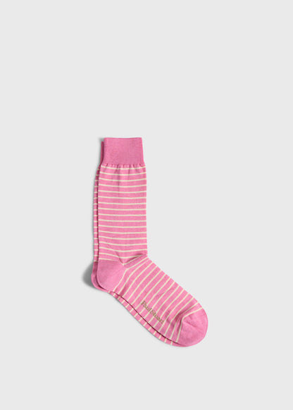 Cotton Two-Tone Stripe Sock Light Green - Paul Stuart