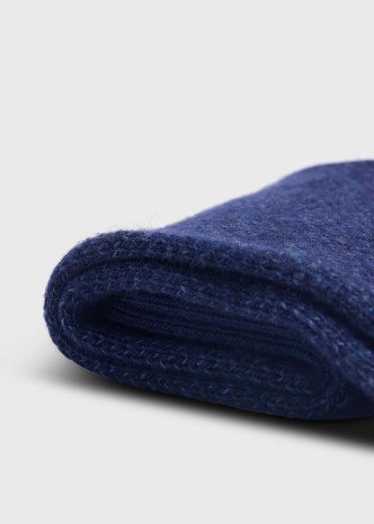 Cashmere Blend Oxford Sock Black - Paul Stuart