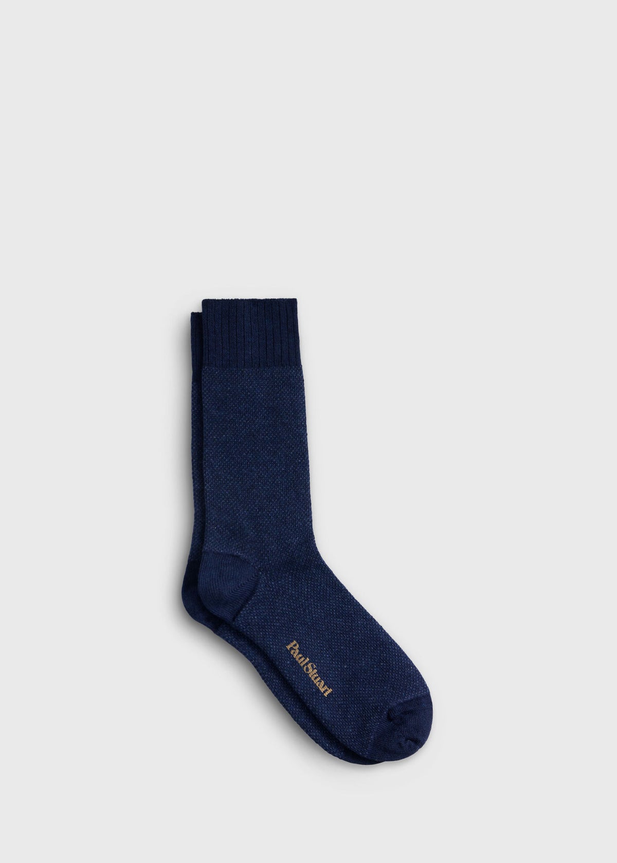 Cashmere Blend Oxford Sock Black - Paul Stuart