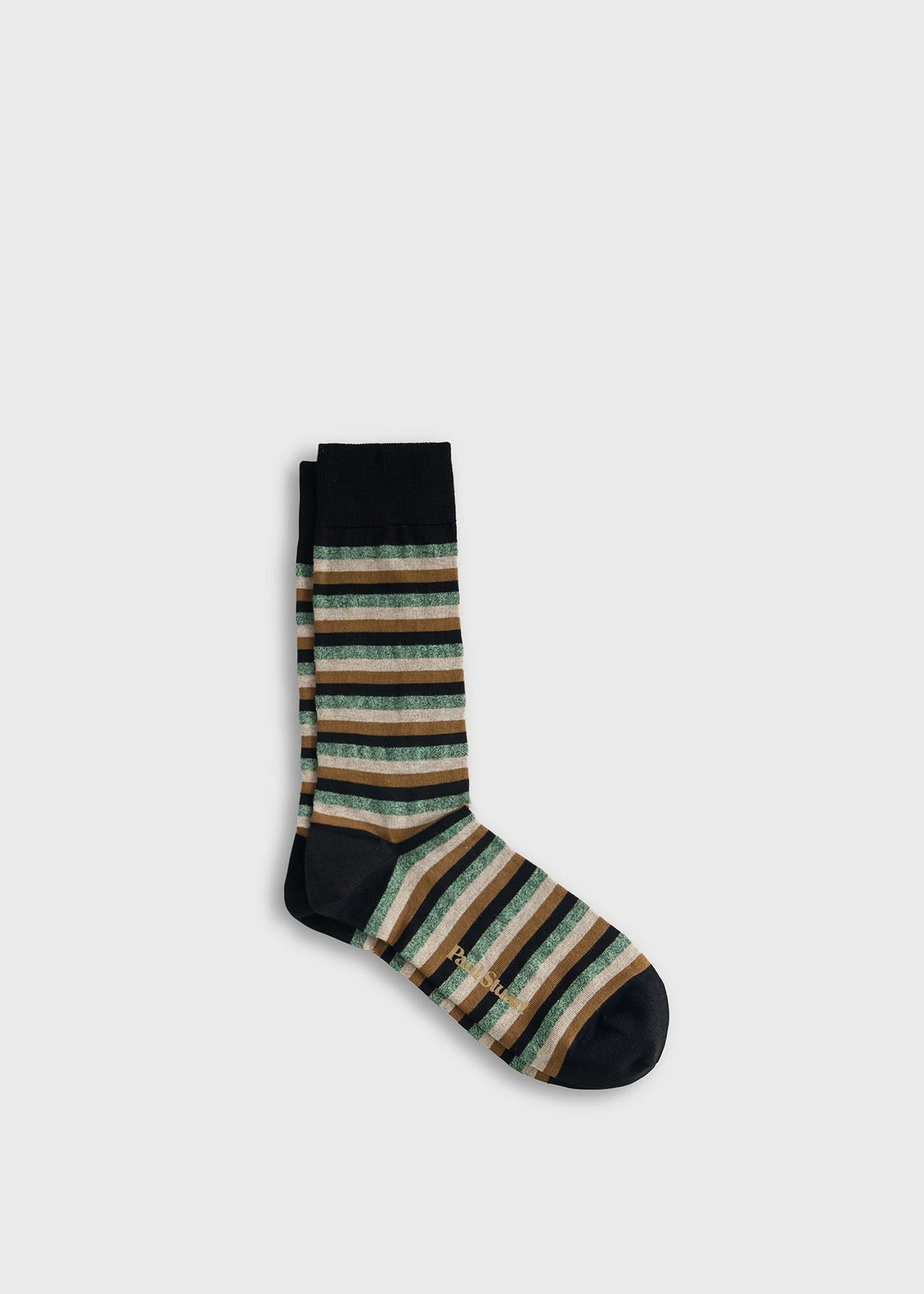 Colorful Stripe Sock Black - Paul Stuart
