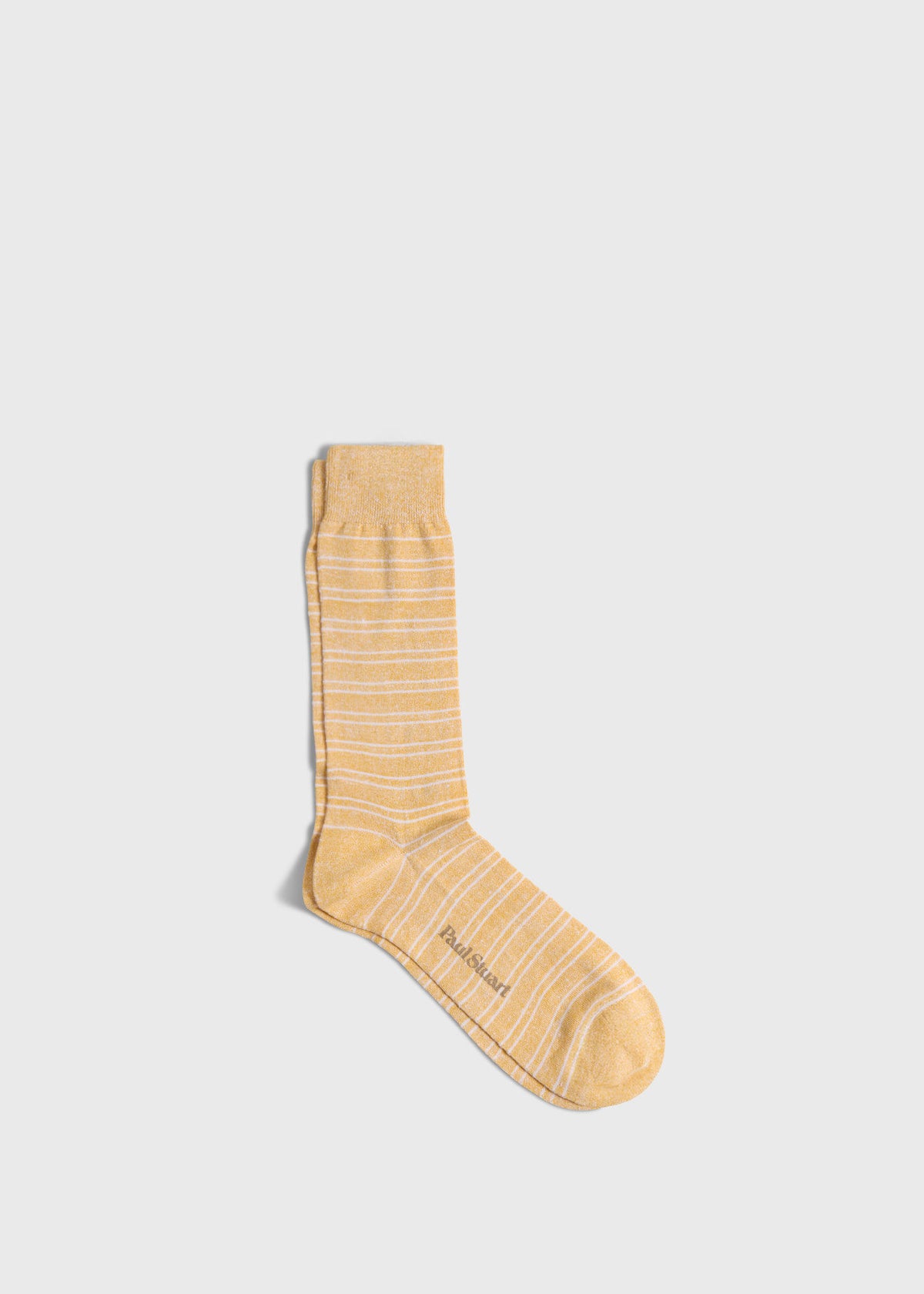 Linen & Cotton Double Stripe Sock Mint - Paul Stuart