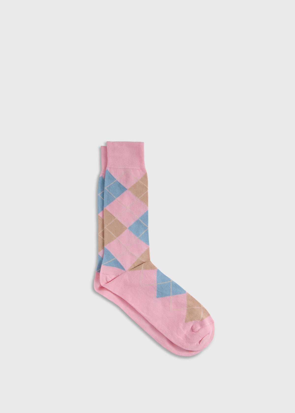 Cotton Argyle Sock Light Pink - Paul Stuart