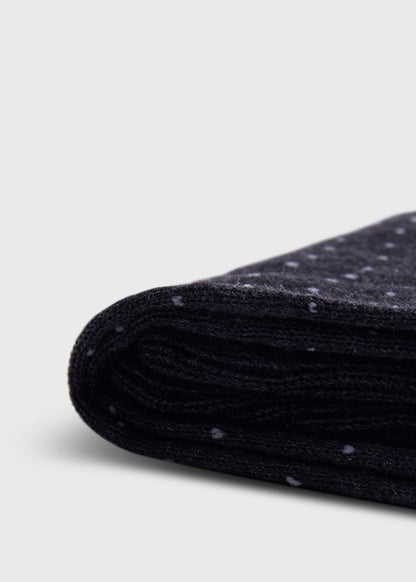 Pindot Dress Sock Black - Paul Stuart
