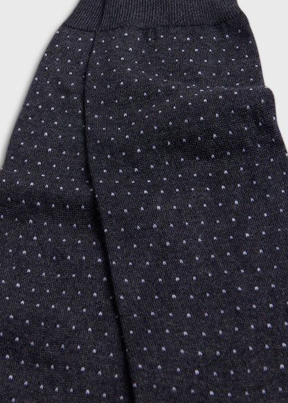 Pindot Dress Sock Black - Paul Stuart